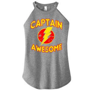 Captain Awesome Comic Logo Women's Perfect Tri Rocker Tank