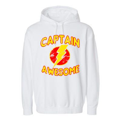 Captain Awesome Comic Logo Garment-Dyed Fleece Hoodie