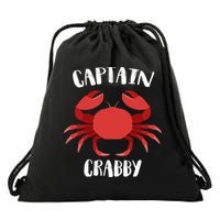 Captain Crabby Drawstring Bag