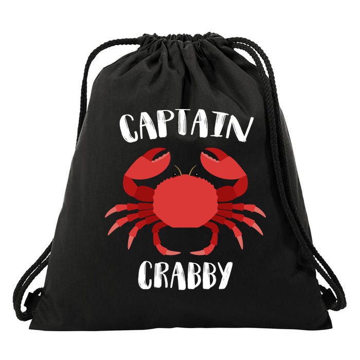 Captain Crabby Drawstring Bag
