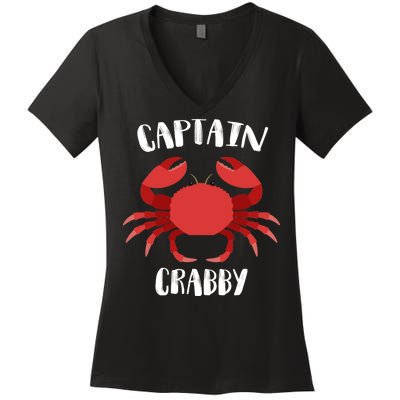 Captain Crabby Women's V-Neck T-Shirt