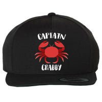 Captain Crabby Wool Snapback Cap