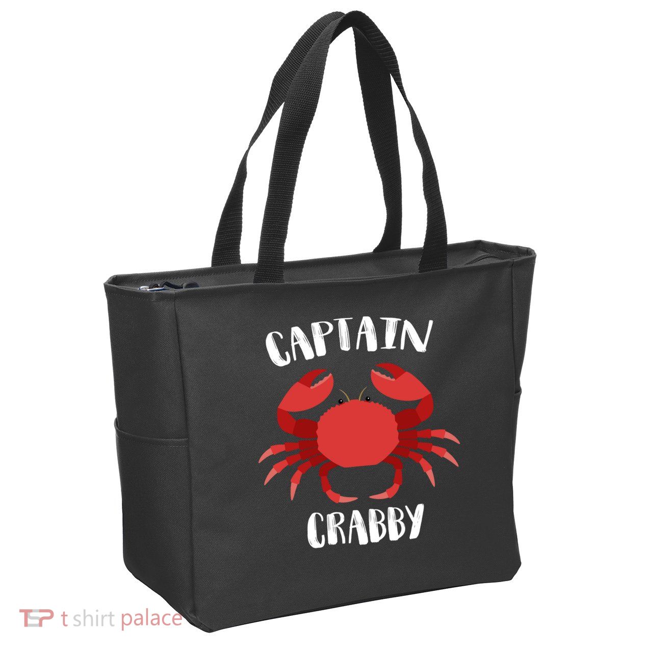 Captain Crabby Zip Tote Bag