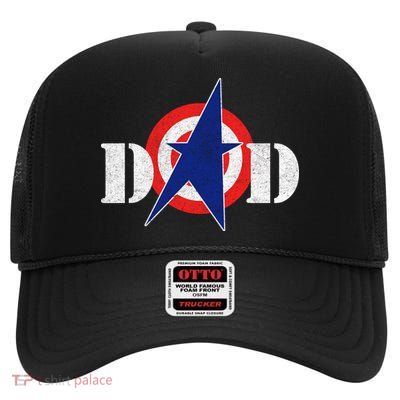 Captain Dad High Crown Mesh Back Trucker Hat