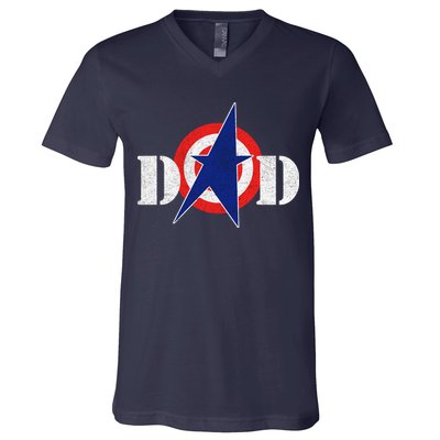 Captain Dad V-Neck T-Shirt