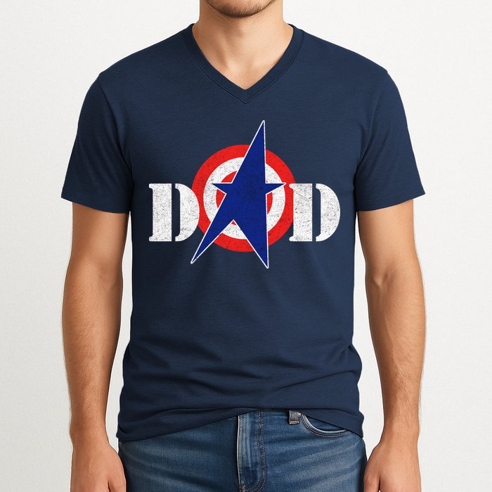 Captain Dad V-Neck T-Shirt