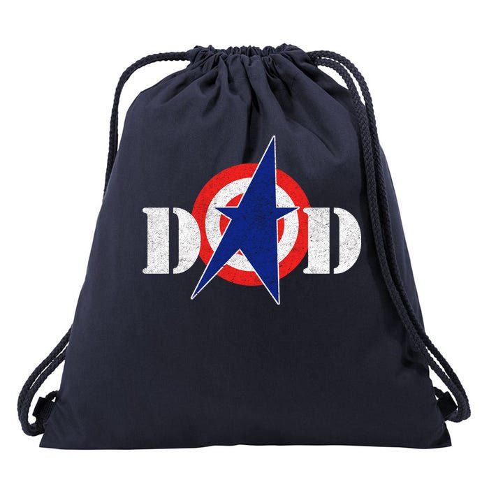 Captain Dad Drawstring Bag