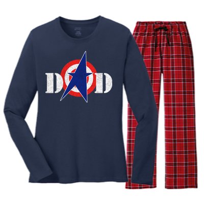 Captain Dad Women's Long Sleeve Flannel Pajama Set 