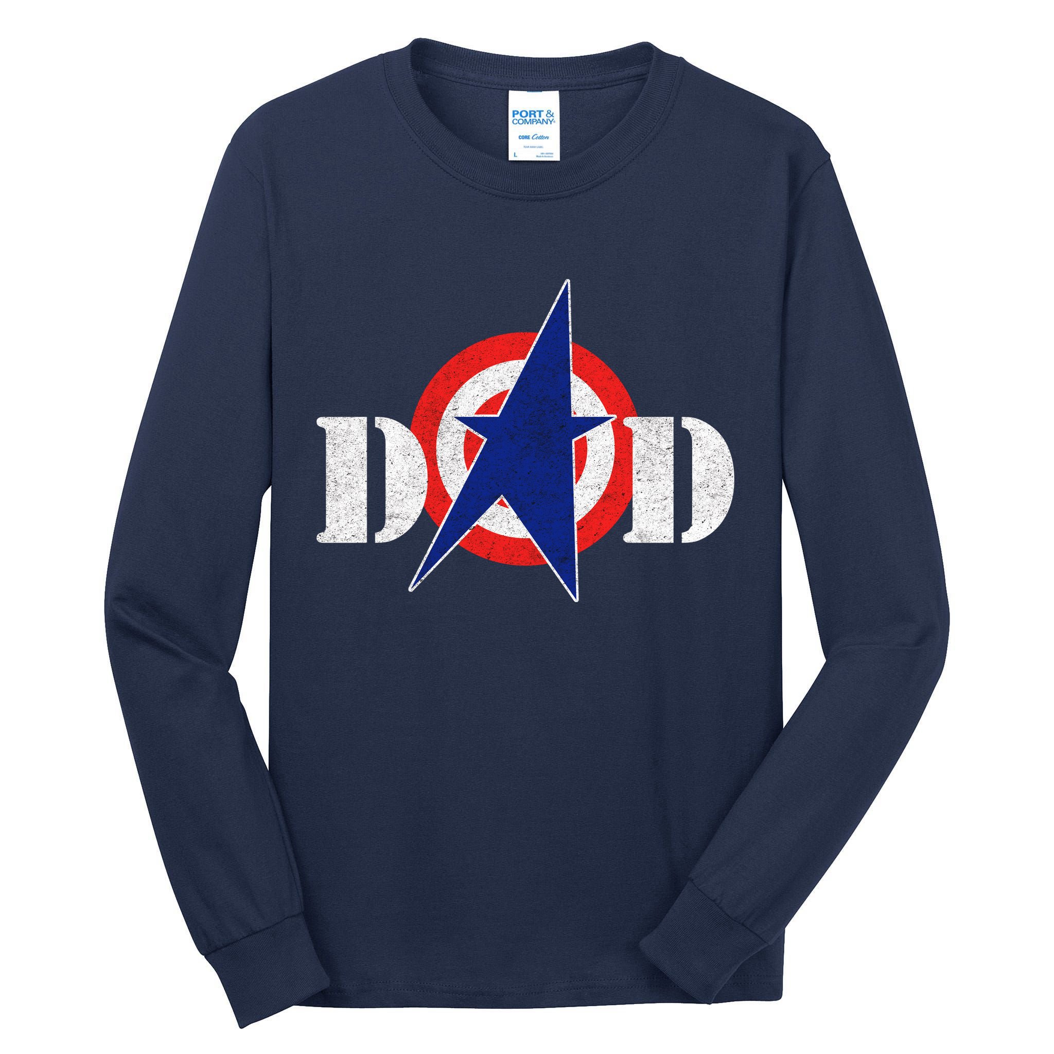 Captain Dad Tall Long Sleeve T-Shirt