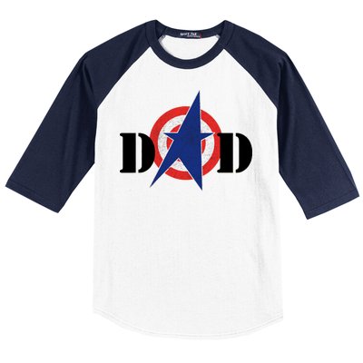 Captain Dad Baseball Sleeve Shirt