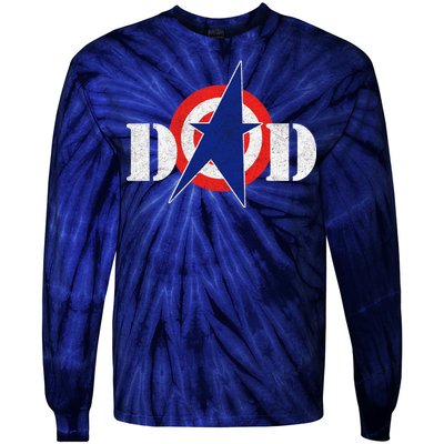 Captain Dad Tie-Dye Long Sleeve Shirt