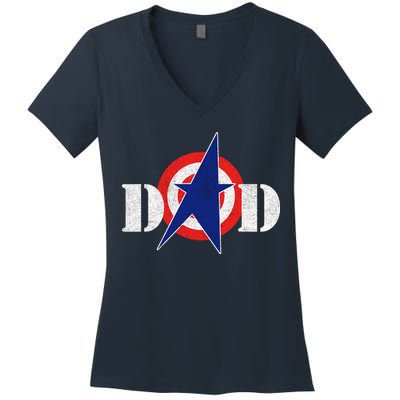 Captain Dad Women's V-Neck T-Shirt