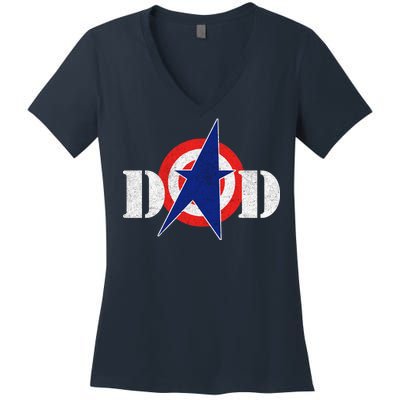 Captain Dad Women's V-Neck T-Shirt