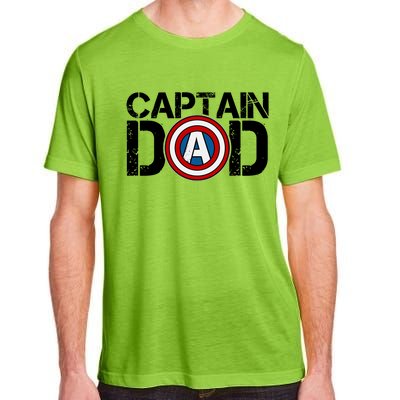 Captain Dad Super Hero Father's Day Adult ChromaSoft Performance T-Shirt