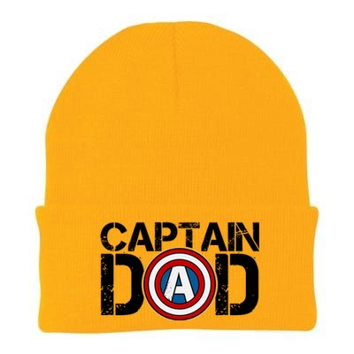 Captain Dad Super Hero Father's Day Knit Cap Winter Beanie