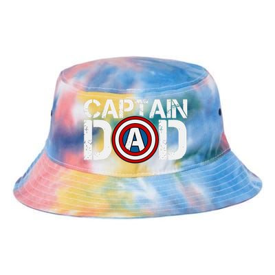 Captain Dad Super Hero Father's Day Tie Dye Newport Bucket Hat