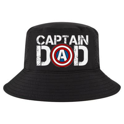 Captain Dad Super Hero Father's Day Cool Comfort Performance Bucket Hat