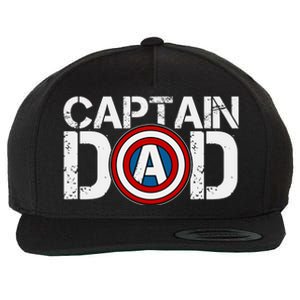 Captain Dad Super Hero Father's Day Wool Snapback Cap