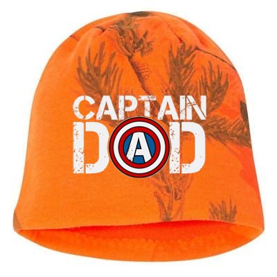 Captain Dad Super Hero Father's Day Kati - Camo Knit Beanie