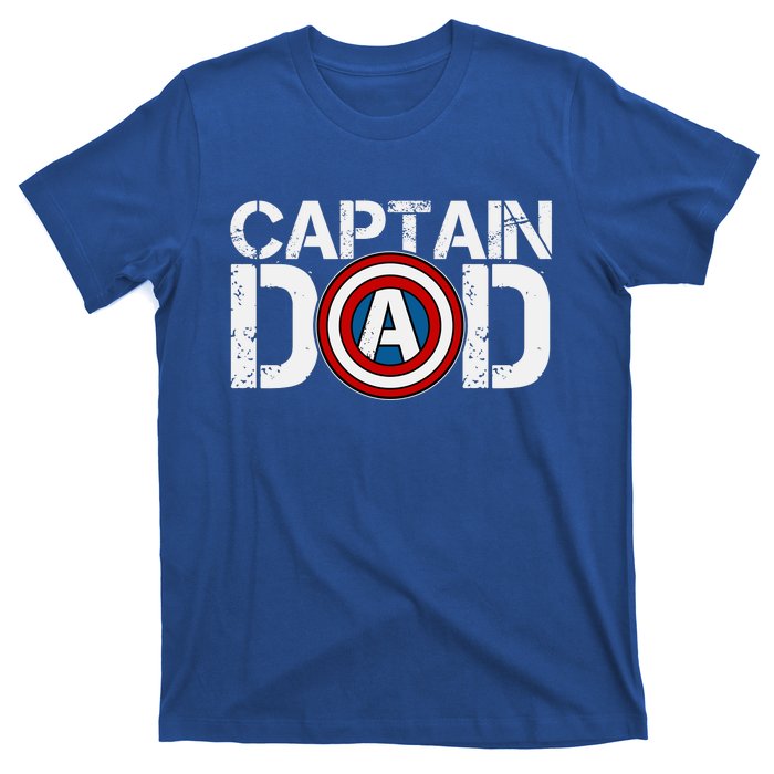 Captain Dad Super Hero Father's Day T-Shirt