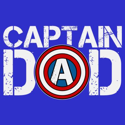 Captain Dad Super Hero Father's Day T-Shirt