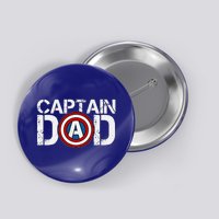 Captain Dad Super Hero Father's Day Button