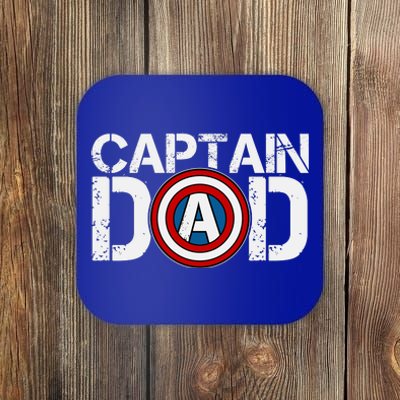 Captain Dad Super Hero Father's Day Coaster