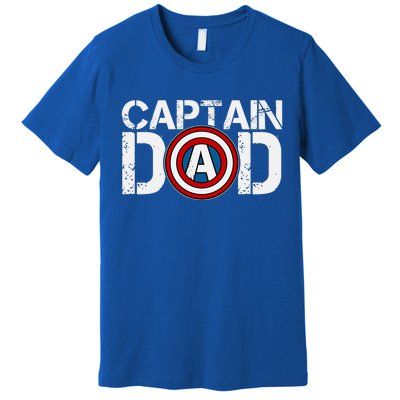 Captain Dad Super Hero Father's Day Premium T-Shirt