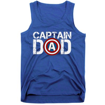 Captain Dad Super Hero Father's Day Tank Top