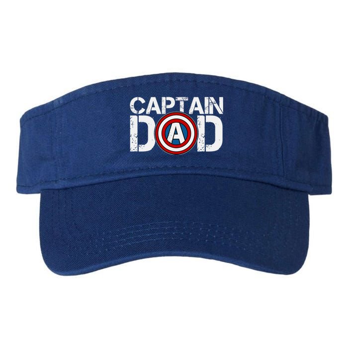 Captain Dad Super Hero Father's Day Valucap Bio-Washed Visor