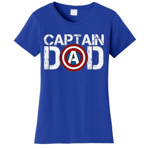 Captain Dad Super Hero Father's Day Women's T-Shirt