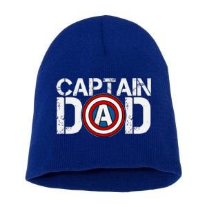 Captain Dad Super Hero Father's Day Short Acrylic Beanie