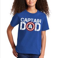 Captain Dad Super Hero Father's Day Kids T-Shirt