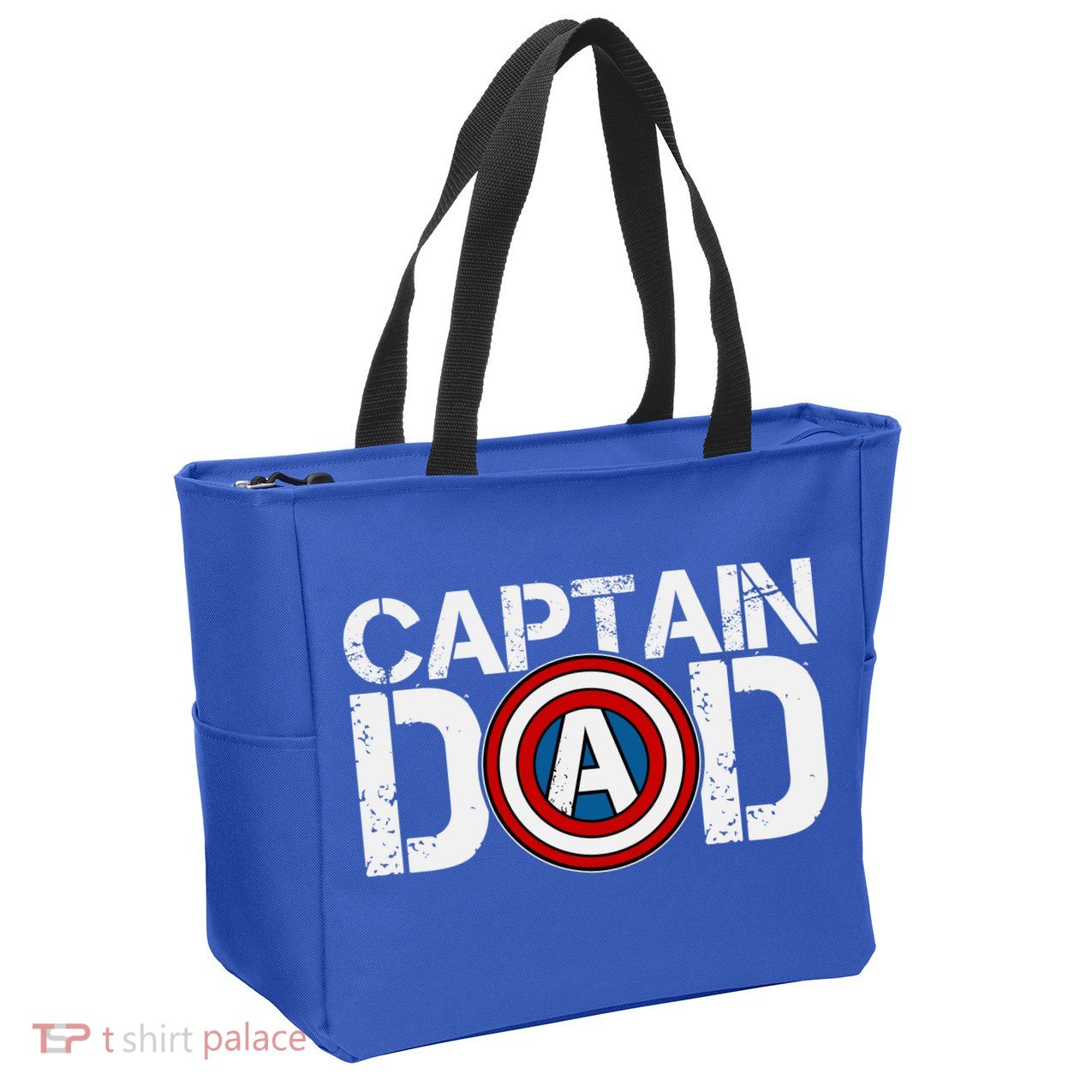 Captain Dad Super Hero Father's Day Zip Tote Bag