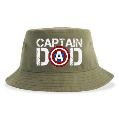 Captain Dad Super Hero Father's Day Sustainable Bucket Hat