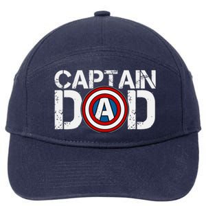 Captain Dad Super Hero Father's Day 7-Panel Snapback Hat