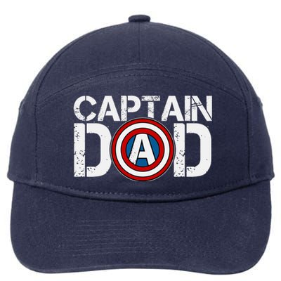 Captain Dad Super Hero Father's Day 7-Panel Snapback Hat