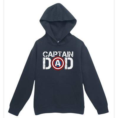 Captain Dad Super Hero Father's Day Urban Pullover Hoodie