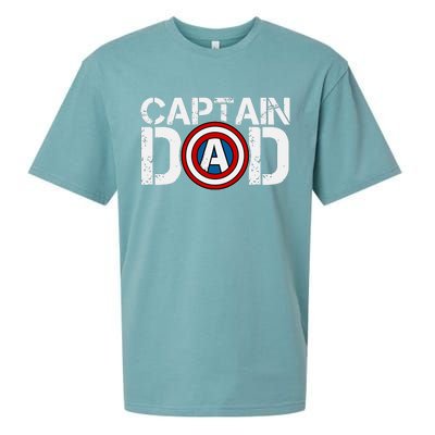 Captain Dad Super Hero Father's Day Sueded Cloud Jersey T-Shirt