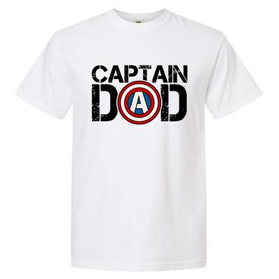 Captain Dad Super Hero Father's Day Garment-Dyed Heavyweight T-Shirt