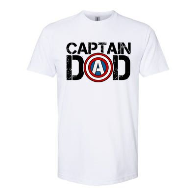 Captain Dad Super Hero Father's Day Softstyle® CVC T-Shirt