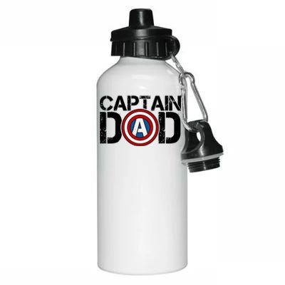 Captain Dad Super Hero Father's Day Aluminum Water Bottle