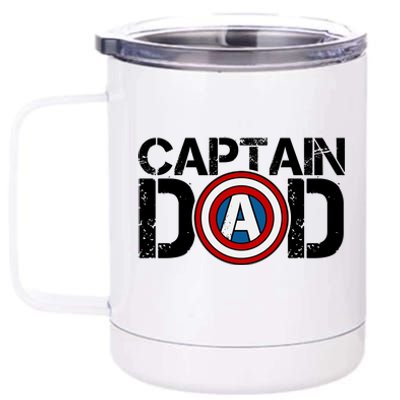 Captain Dad Super Hero Father's Day 12 oz Stainless Steel Tumbler Cup