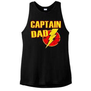 Captain Dad: Superhero Ladies PosiCharge Tri-Blend Wicking Tank