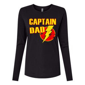 Captain Dad: Superhero Womens Cotton Relaxed Long Sleeve T-Shirt