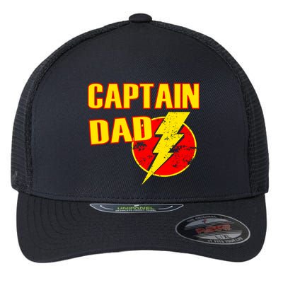Captain Dad: Superhero Flexfit Unipanel Trucker Cap