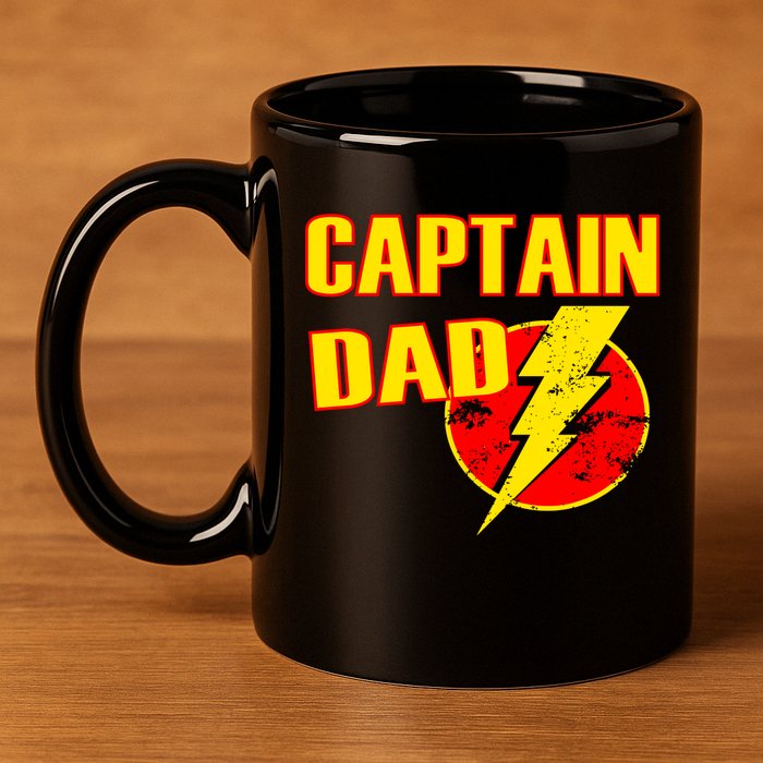 Captain Dad: Superhero 11oz C Handle Ceramic Mug