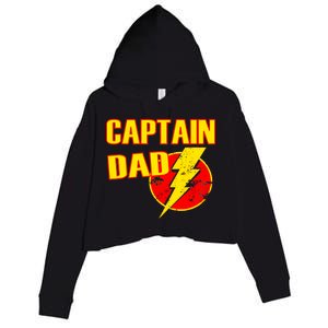 Captain Dad: Superhero Crop Fleece Hoodie