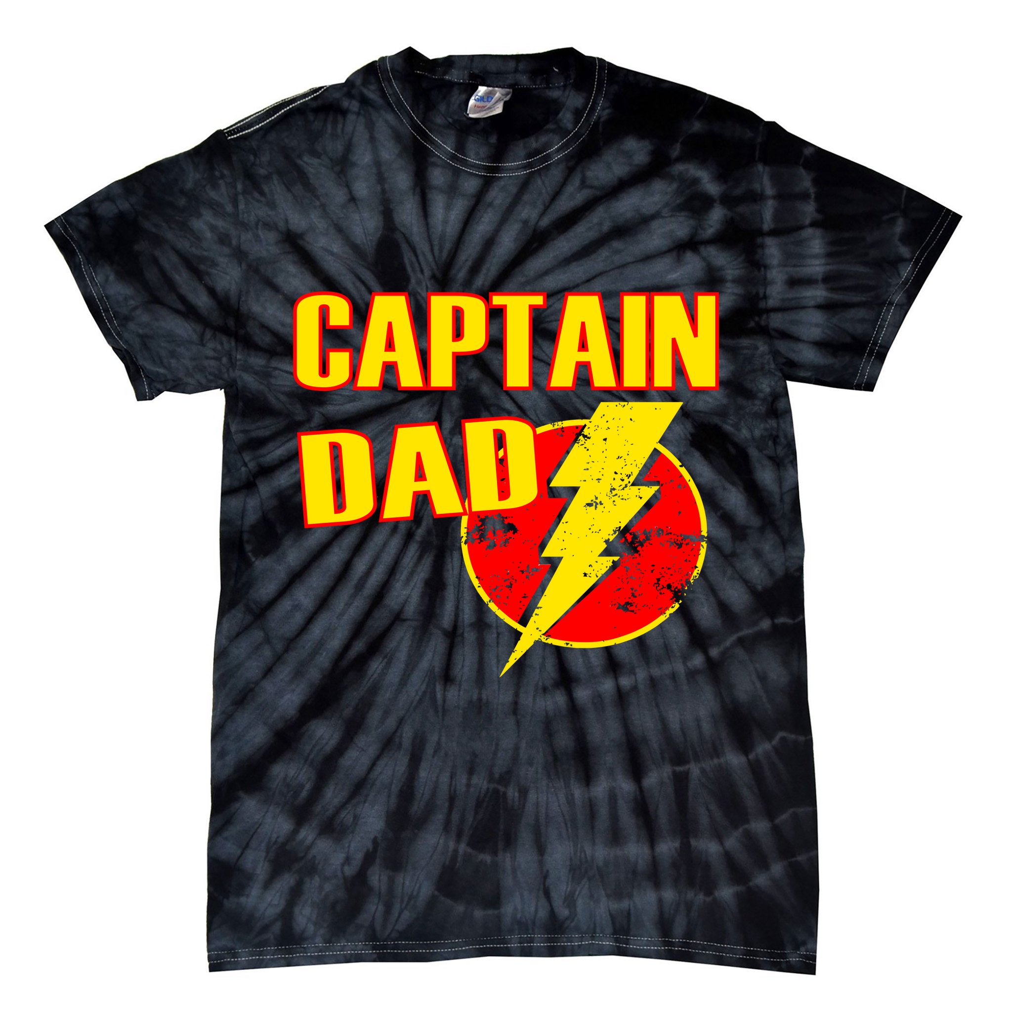 Captain Dad: Superhero Tie-Dye T-Shirt