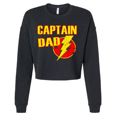 Captain Dad: Superhero Cropped Pullover Crew